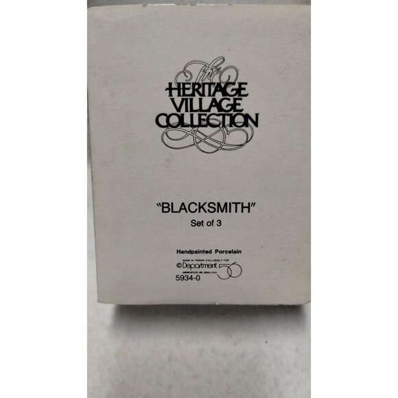 Department 56 Heritage Village Collection "Blacksmith" Set Of 3 Figurines - Picture 4 of 16
